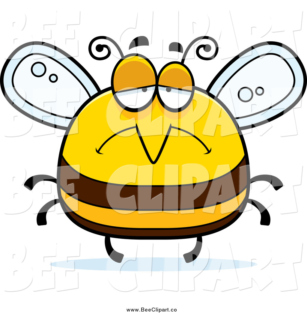 1024x1044 Cartoon Vector Clip Art Of A Pudgy Depressed Sad Bee By Cory