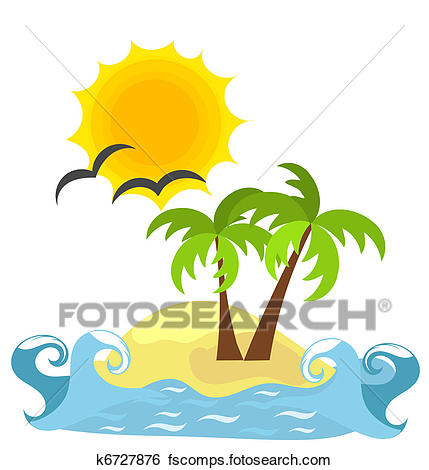 429x470 Clip Art Of Desert Island K6727876