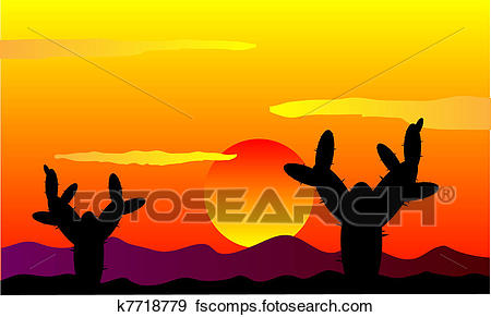 450x291 Desert Sunset Clipart