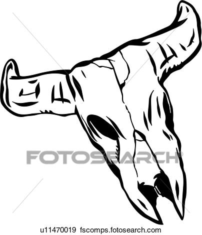 404x470 Clip Art Of , Cow Skull, Desert, Longhorn, Skull, Cartoons