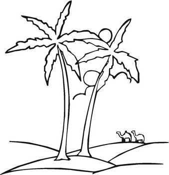 339x350 Desert Black And White Clipart Kid 5