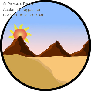 300x300 Art Illustration Of A Sunrise In The Desert