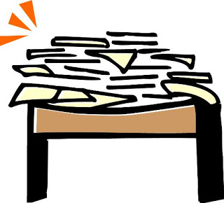 320x290 Desk Clipart Cluttered Desk