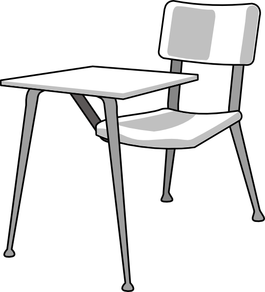 540x595 Furniture School Desk Clip Art Free Vector 4vector