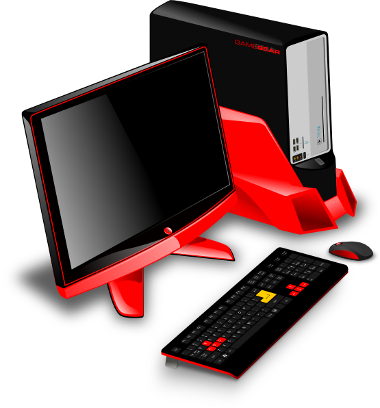 555x596 Free Gaming Desktop Computer Clip Art