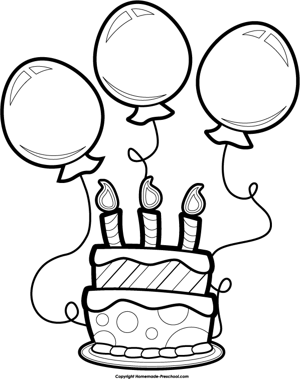 598x756 Birthday Cake Clip Art Black Clipart Panda