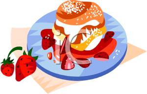 300x192 Dessert Clipart Strawberry Shortcake