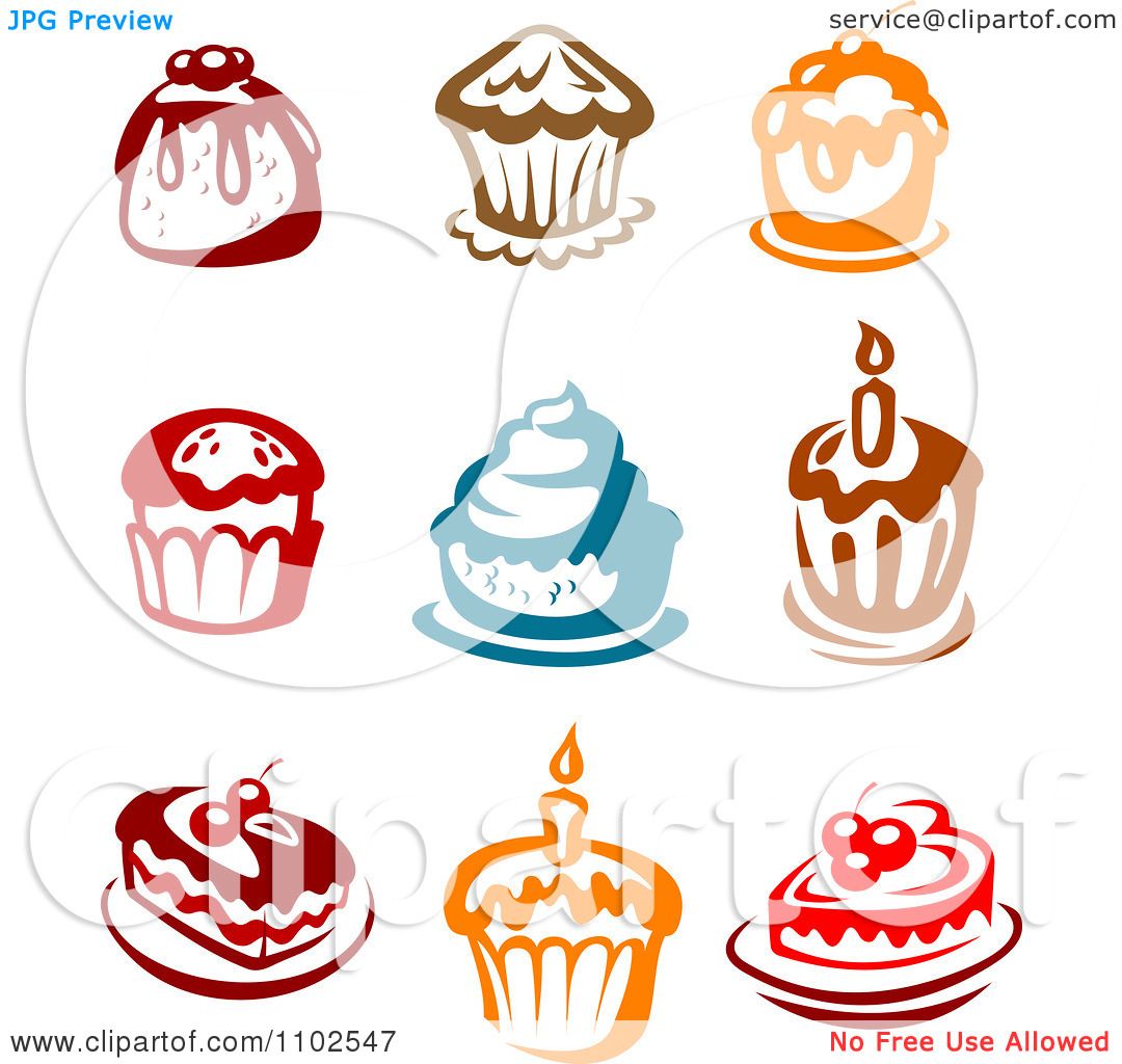 1080x1024 Clipart Colorful Muffins Cakes And Desserts