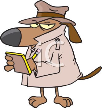 331x350 Cartoon Dog Private Investigator