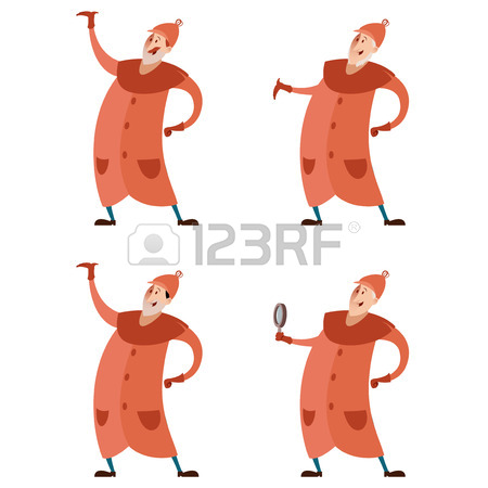 450x450 Detective And Icon Set Elements. Crime Scene, Revolver