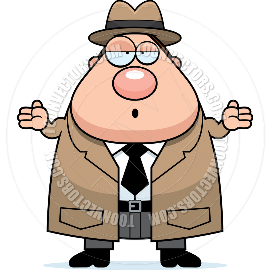 940x940 Cartoon Detective Confused By Cory Thoman Toon Vectors Eps