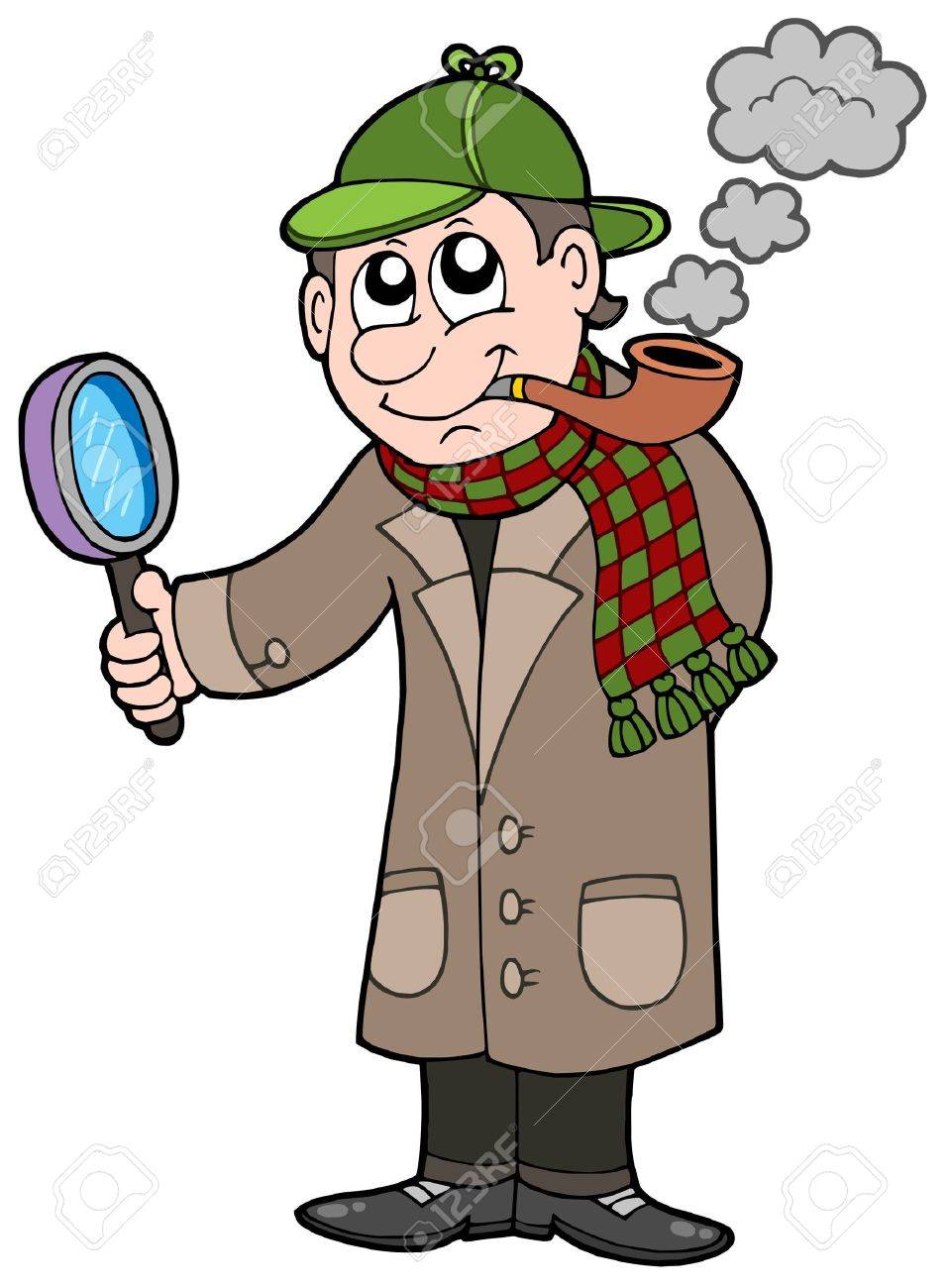 957x1300 Cartoon Detective