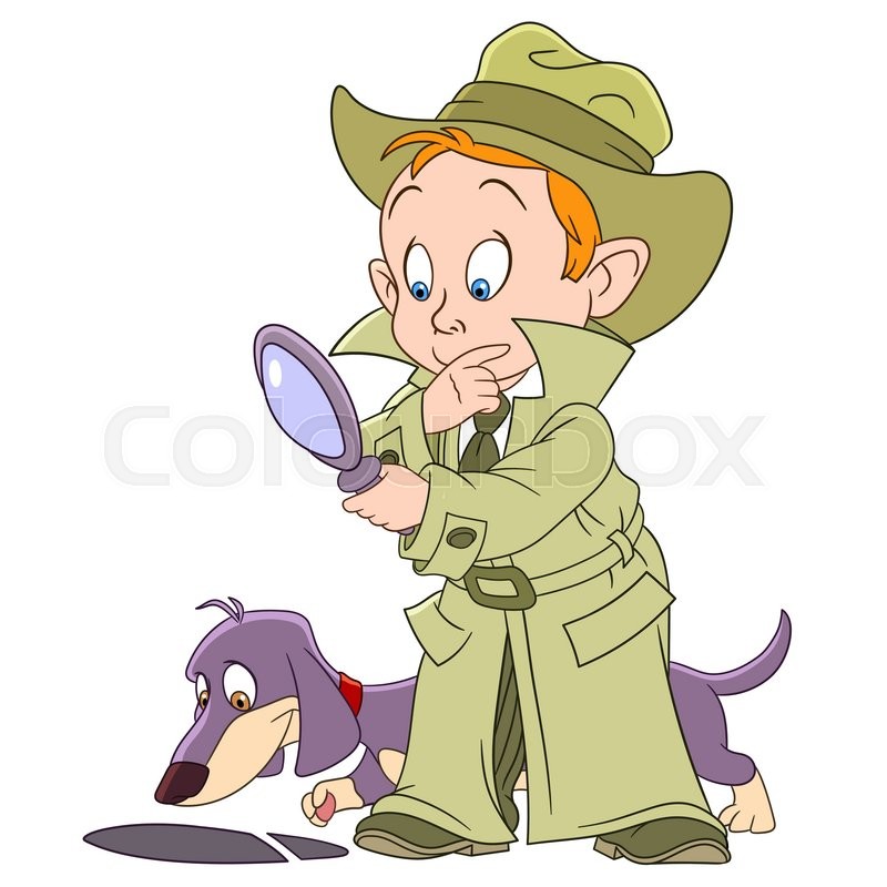 800x800 Cartoon Detective Stock Vector Colourbox