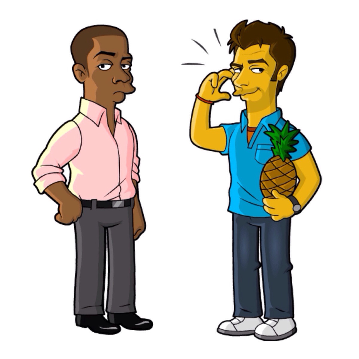 1200x1200 Simpsons Themed Cartoons Of Our Two Favorite Fake Detectives Psych