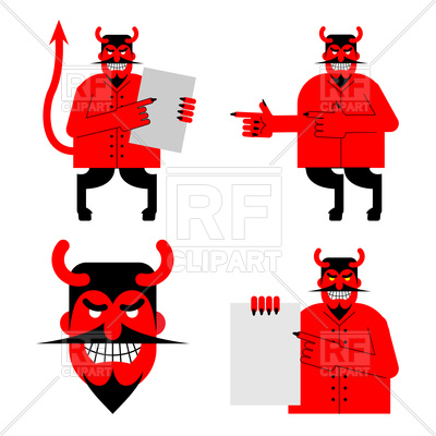 400x400 Set Of Satan And Devil Royalty Free Vector Clip Art Image