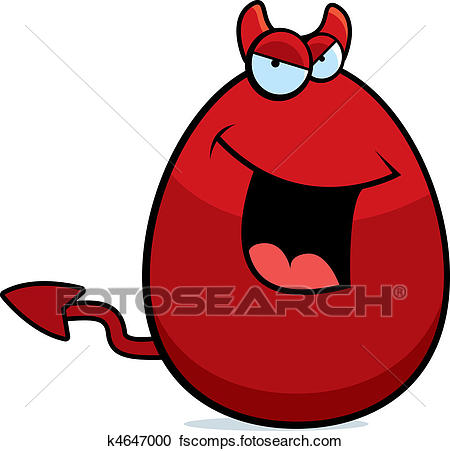 450x451 Clipart Of Devil Egg Smiling K4647000