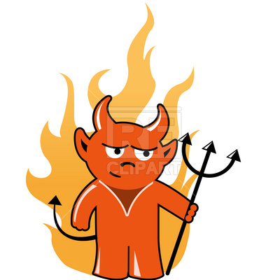 400x400 Devil With Trident Royalty Free Vector Clip Art Image