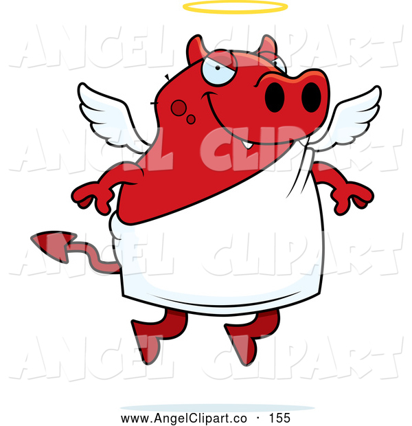 600x620 Clip Art Of A Devil Angel In Disguise By Cory Thoman