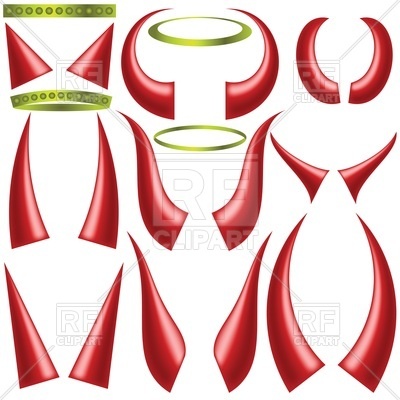 400x400 Angels Halo And Devils Horns Royalty Free Vector Clip Art Image