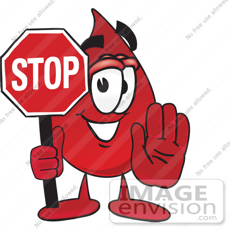 450x450 Clip Art Graphic Of A Transfusion Blood Droplet Mascot Cartoon