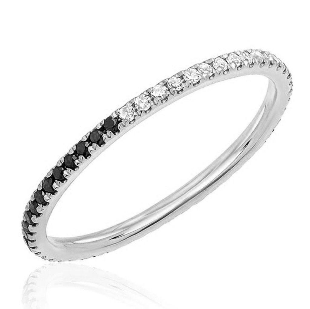 1023x1021 Black And White Diamond Eternity Band Stephanie Gottlieb Fine
