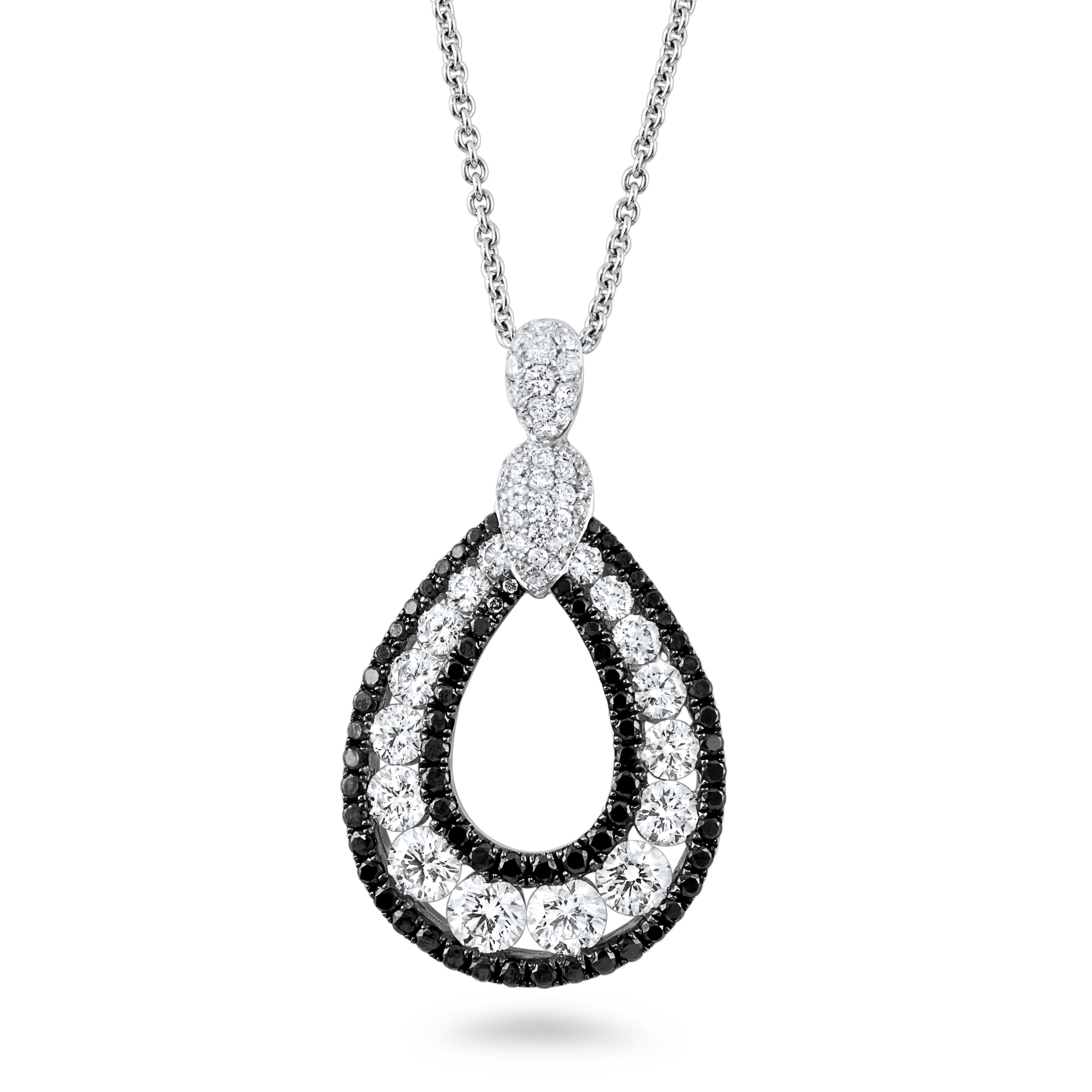 2200x2200 18k Wg Black Amp White Diamond 0.40 Carat Pendant