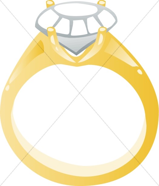 525x612 Diamond Engagement Ring Cartoon Christian Wedding Clipart