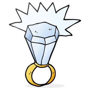300x300 Freehand Drawn Cartoon Diamond Ring Royalty Free Stock Image