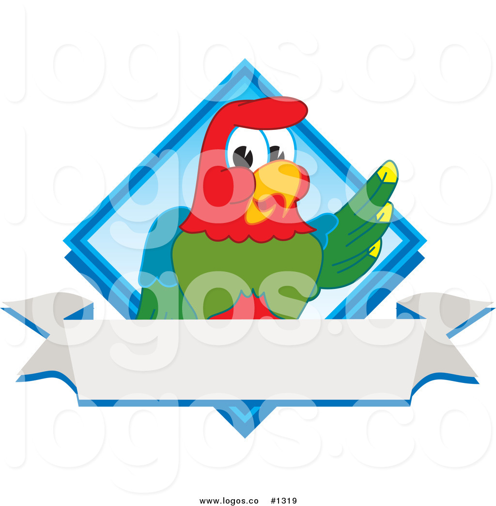 1024x1044 Royalty Free Vector Logo Of A Cartoon Macaw Parrot Mascot Blank