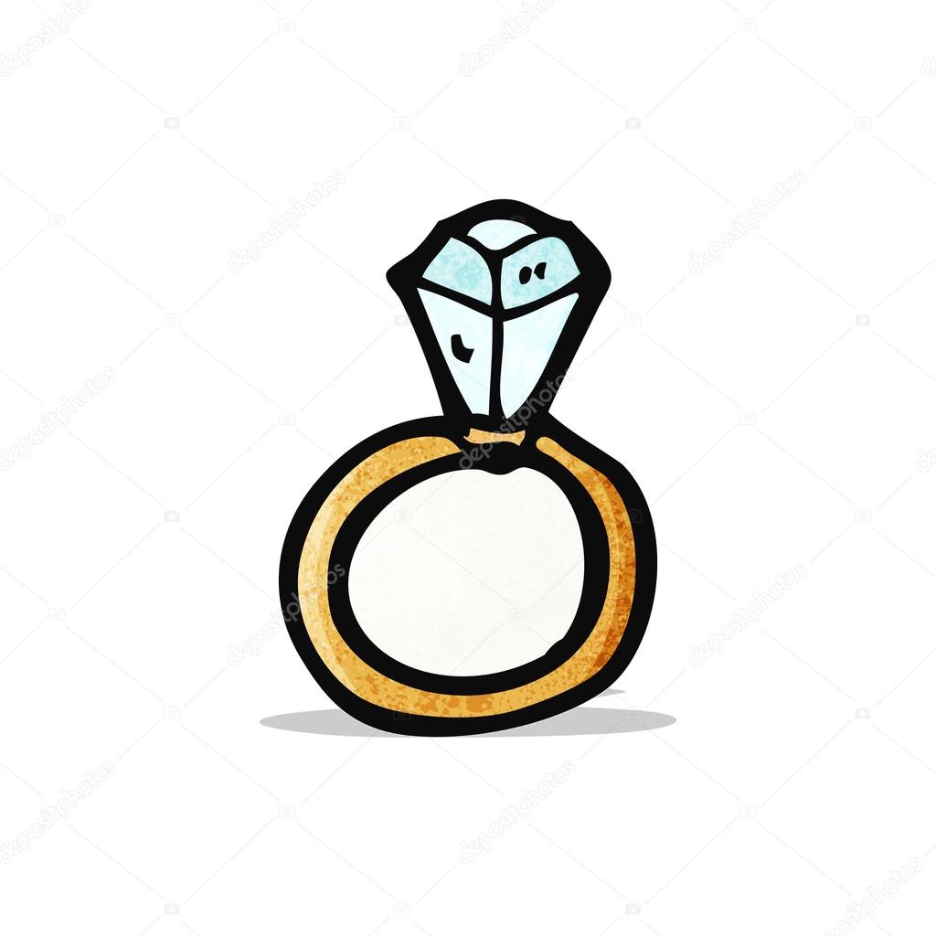 1024x1024 Cartoon Diamond Engagement Ring Stock Vector Lineartestpilot