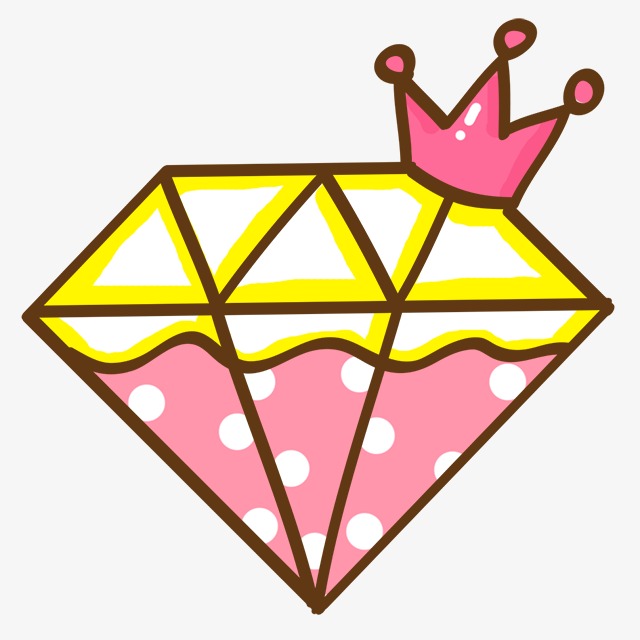 640x640 Cartoon Diamond Crown, Cartoon, Lovely, Kawaii Png Image For Free