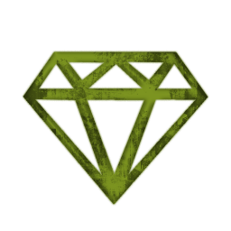 256x256 Green Diamond Clip Art
