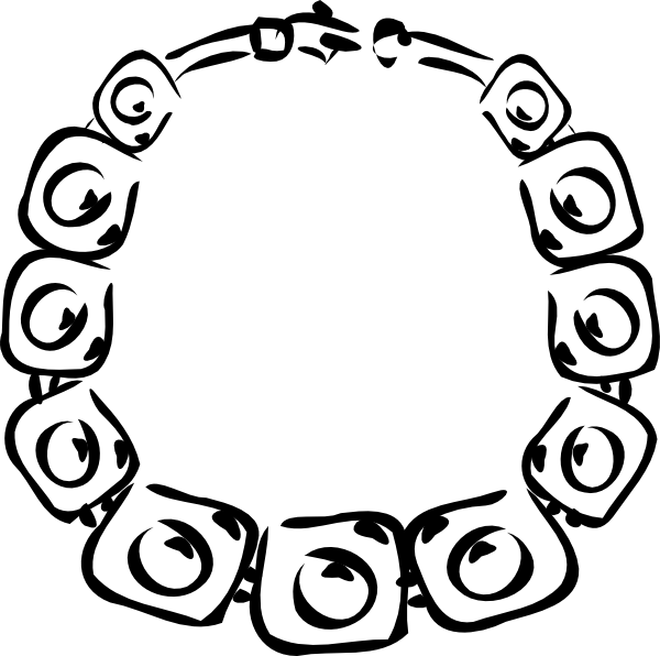 600x596 Clip Art Black And White Diamond Necklace Clipart 2031448