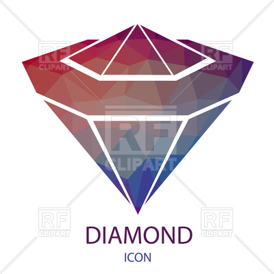 400x400 Diamond Icon Royalty Free Vector Clip Art Image