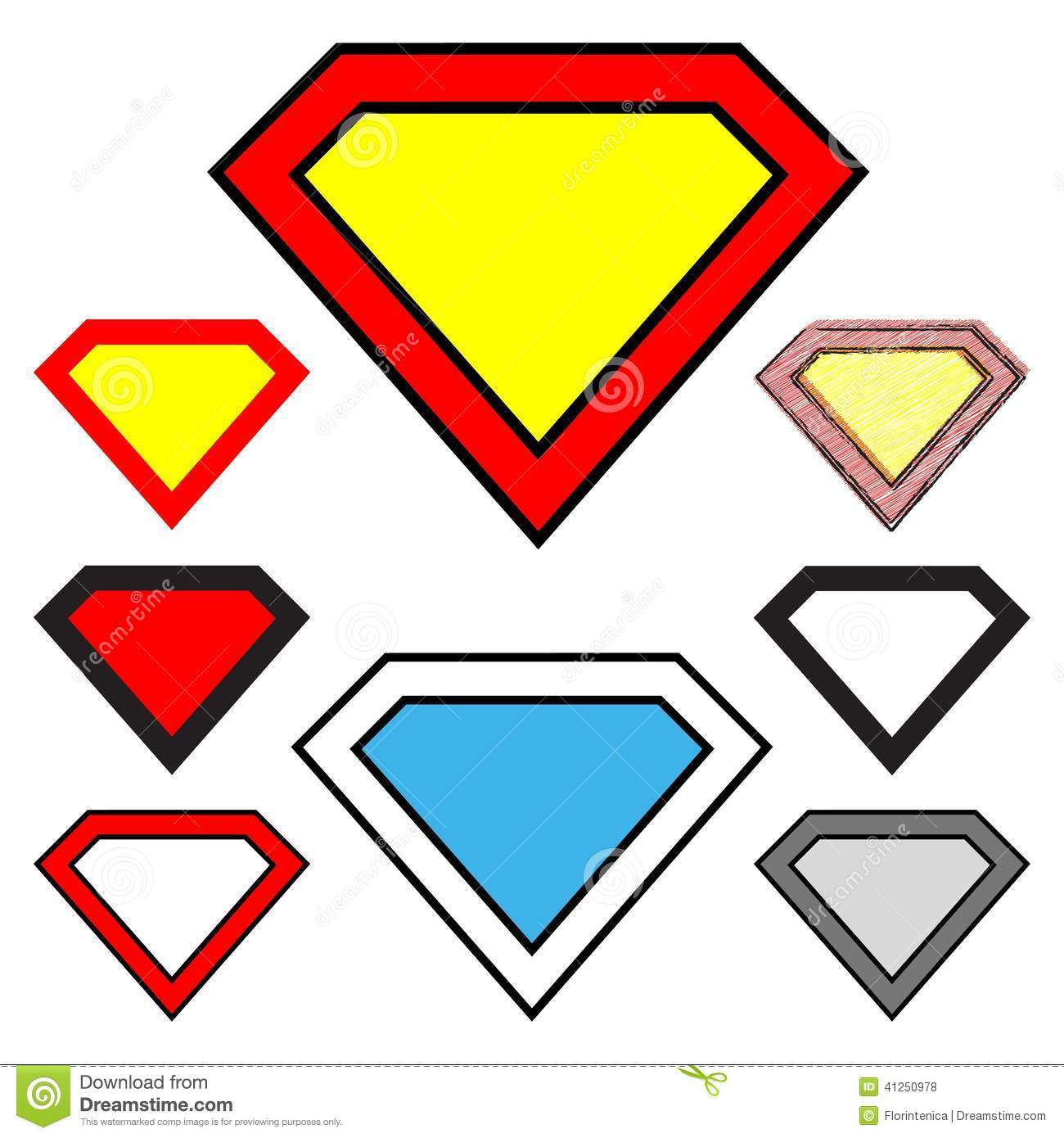 1300x1390 Superman Clipart Diamond