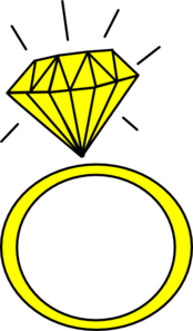 174x297 Diamond Ring Yellow2 Clip Art