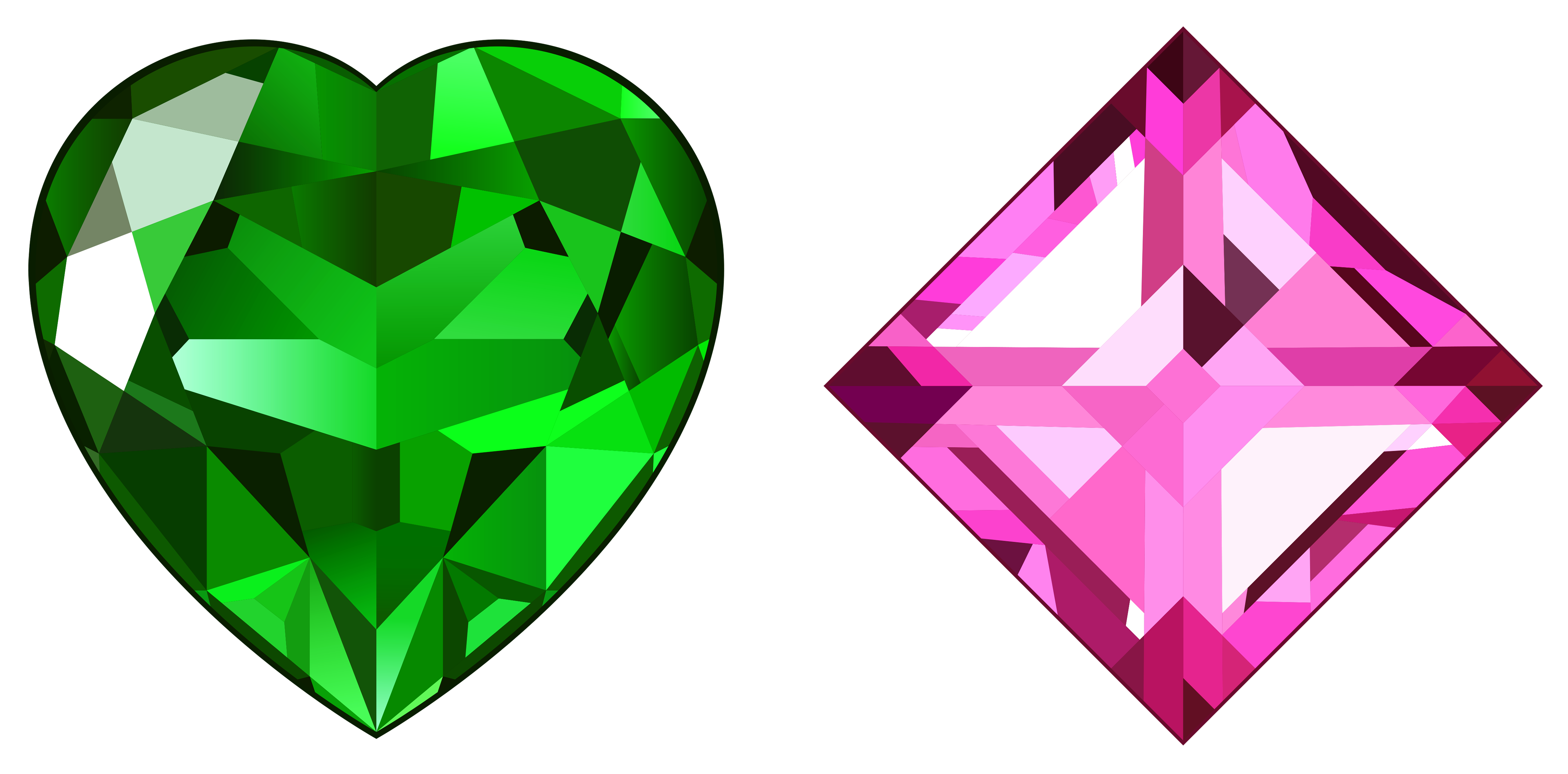 4488x2216 Transparent Green And Pink Diamonds Png Clipartu200b Gallery