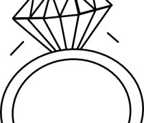 210x180 Diamond Outline Clipart