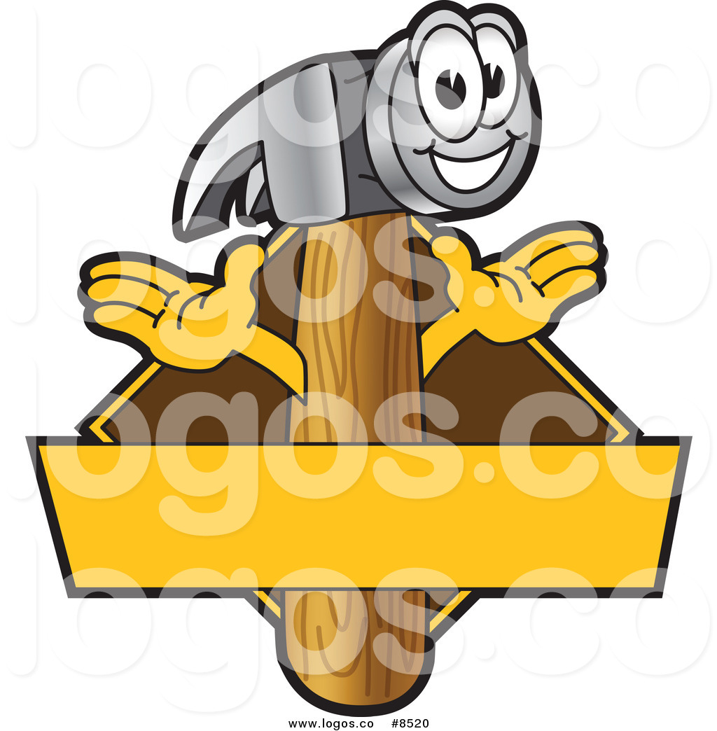 1024x1044 Royalty Free Clip Art Vector Logo Of A Happy Claw Hammer Logo