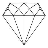 170x170 Diamond Outline Stock Illustrations