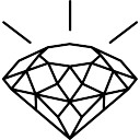 128x128 Diamond Outline Icons Free Download