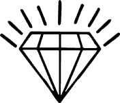176x150 Shinning Diamond Sticker