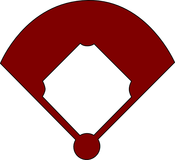 600x550 Baseball Diamond Outline