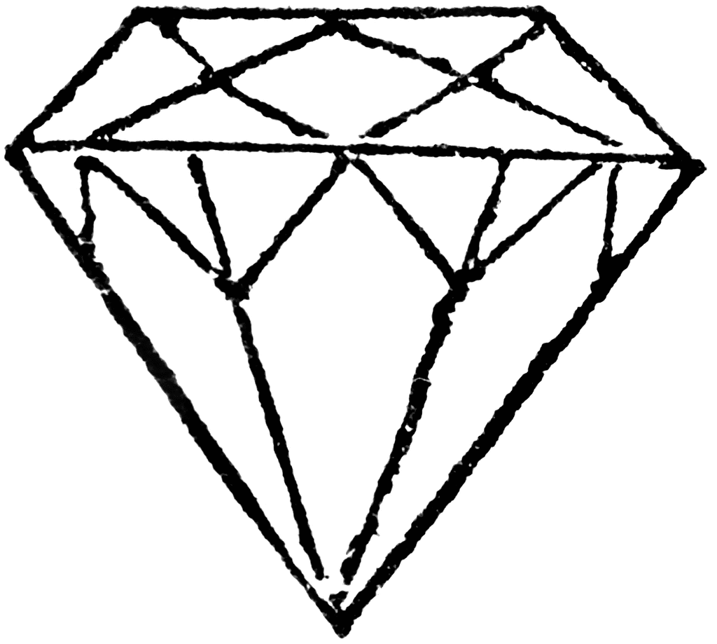 1024x919 Gems Clipart Diamond Outline