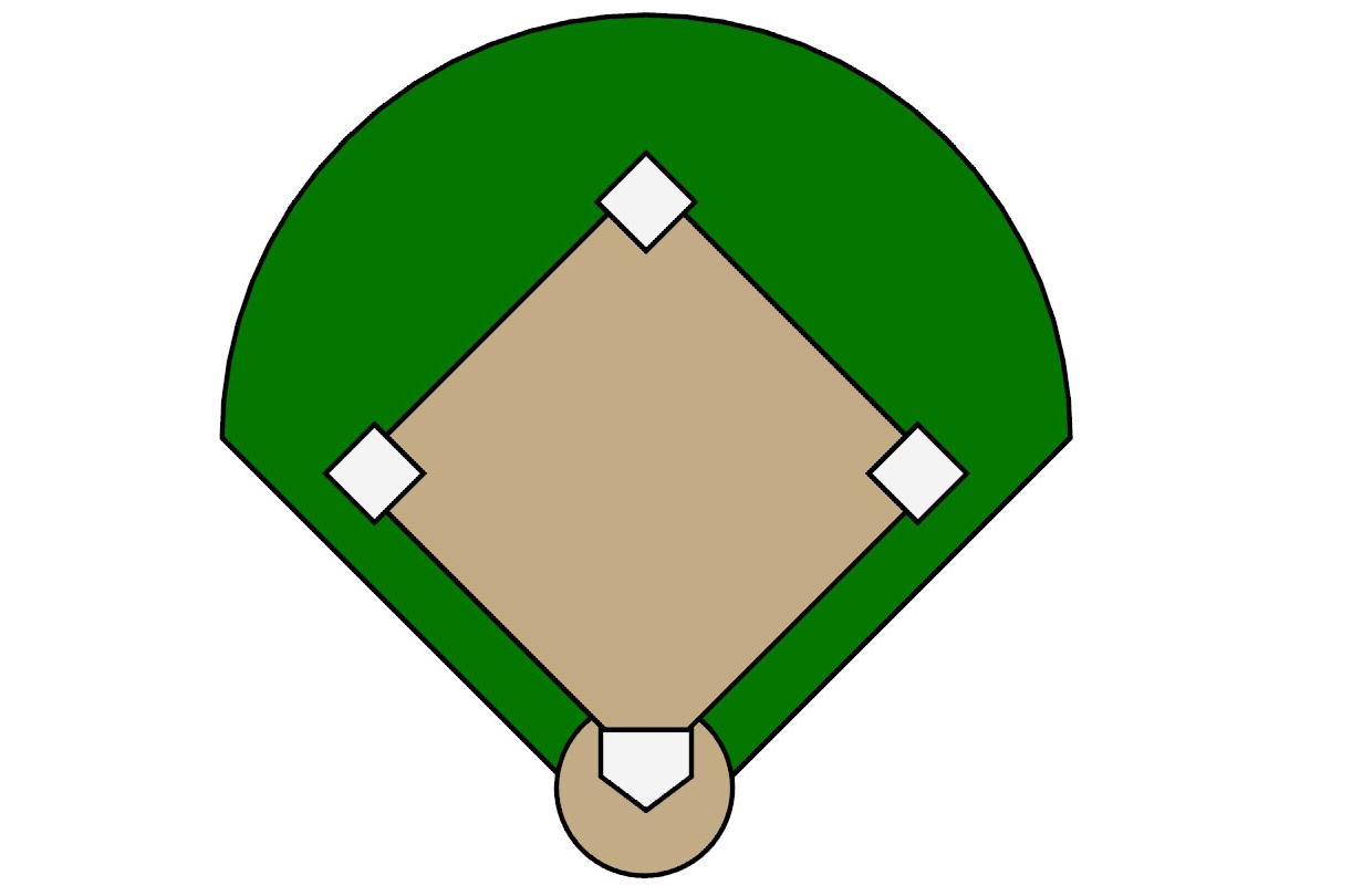 1222x810 Top Baseball Field Outline Free Diamond File