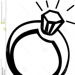 300x300 Diamond Ring Template Clipart Black And White