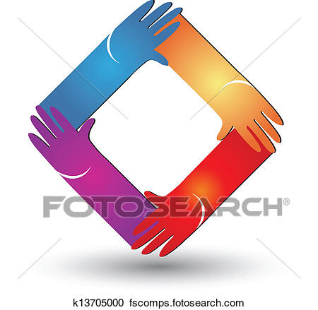 450x439 Clipart Of Hands In Diamond Shape Logo Vector K13705000