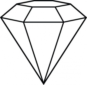 288x282 Diamond Shape Clipart Black And White