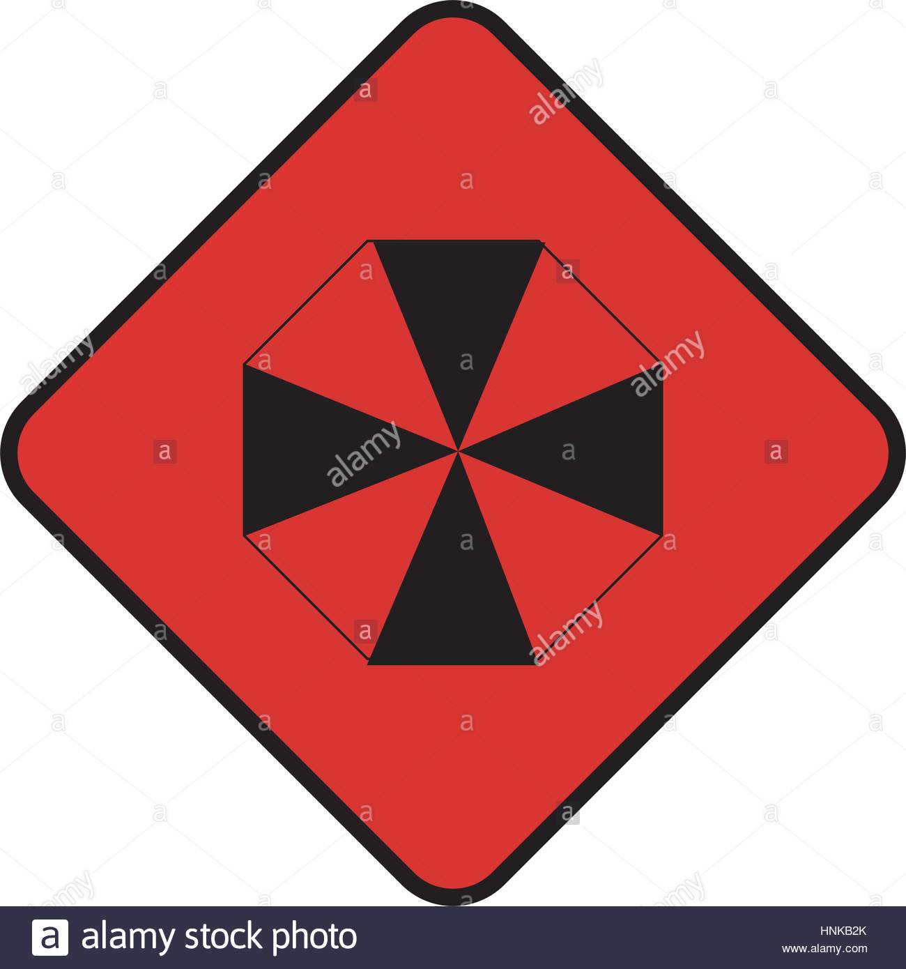 1300x1390 Diamond Shape With Hazard Symbol Vector Illustration Stock Vector