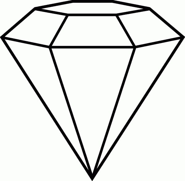 600x588 Diamond Shape Coloring Page 498824